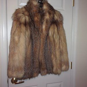 Natural Vintage Fox Jacket Size Sm; Long straight sleeves Stunning